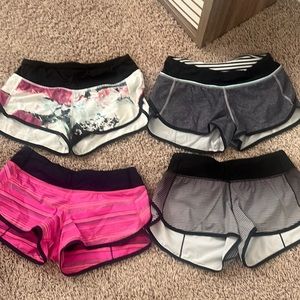 Lululemon size 4 shorts- lot of 4